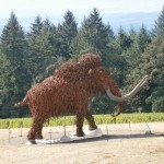 Sculpture of a wooly mammoth
