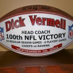 Memorabilia inside Vermeil's tasting room